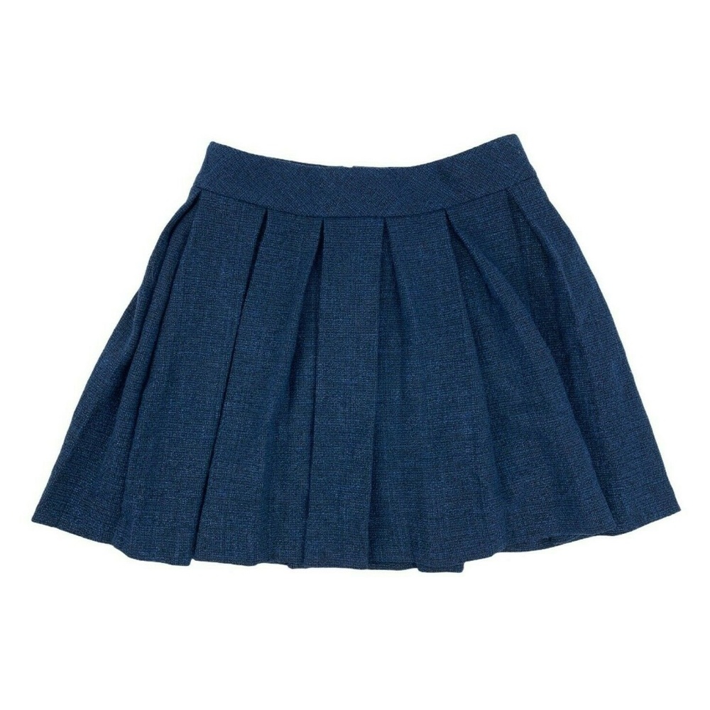 Banana Republic Blue Pleated A Line Mini Skirt